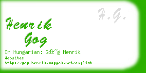 henrik gog business card